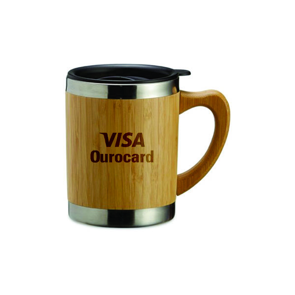 Caneca de Bambu 300ml Personalizada Caneca de Bambu 300ml Personalizada