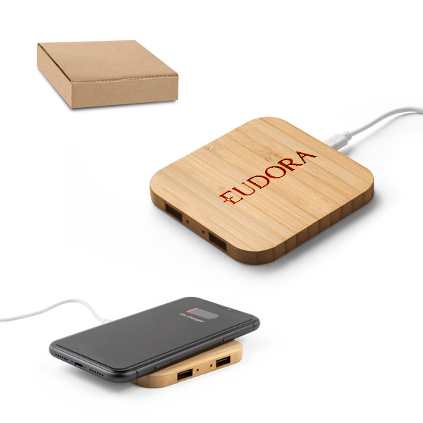 Carregador Portátil em Bambu Personalizado Carregador Portátil em Bambu Personalizado