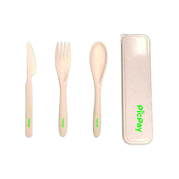 Kit Ecológico Talheres Personalizado Kit Ecológico Talheres Personalizado