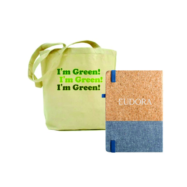 Kit Ecológico Ecobag e Agenda Cortiça Kit Ecológico Ecobag e Agenda Cortiça