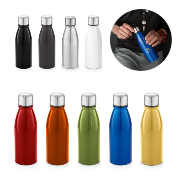 Squeeze Alumínio Tampa Inox Personalizado Squeeze Alumínio Tampa Inox Personalizado