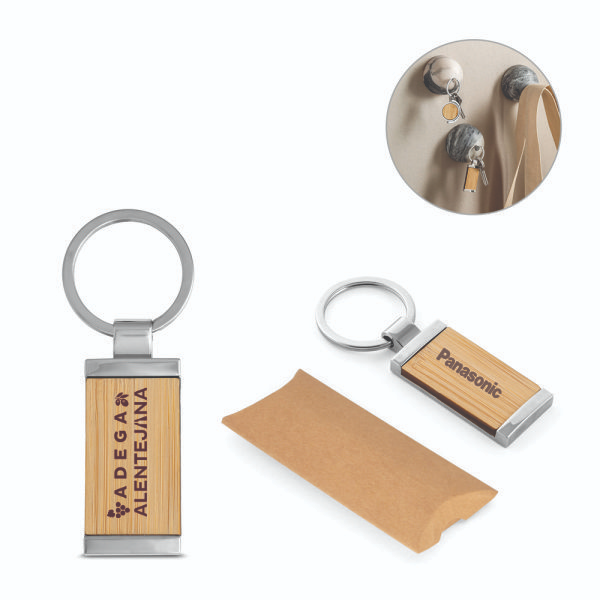 Chaveiro em Bambu Personalizado Chaveiro em Bambu Personalizado