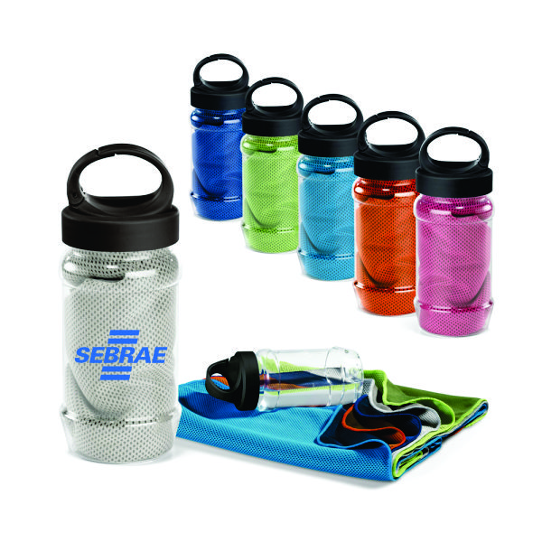 Kit Garrafa com Toalha Personalizado Kit Garrafa com Toalha Personalizado