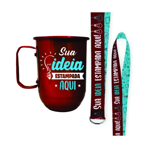 Caneca com cordão personalizado Caneca com cordão personalizado